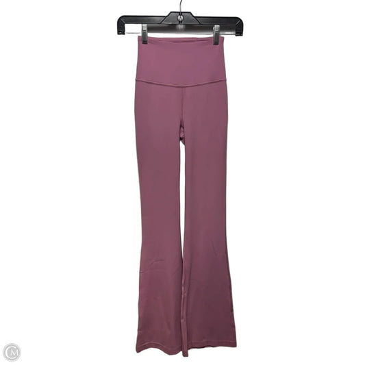 Flared Athletic Leggings By Lululemon In Pink, Size: 0