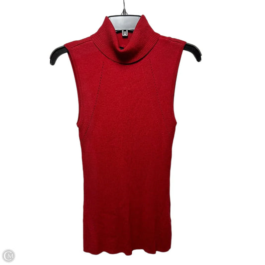 Knit Top Sleeveless By White House Black Market In Red, Size: M
