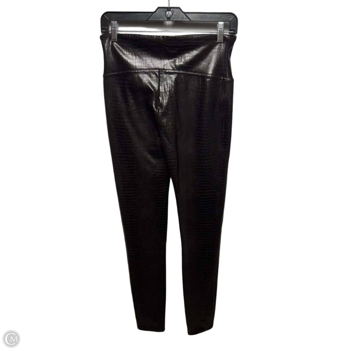 Faux Leather Croc Shine Leggings By Spanx In Brown, Size: L