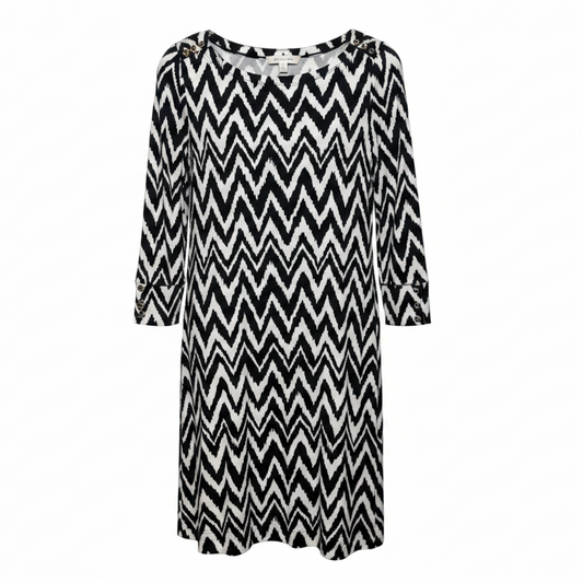 Dress Designer By Lilly Pulitzer In Black & White, Size: L