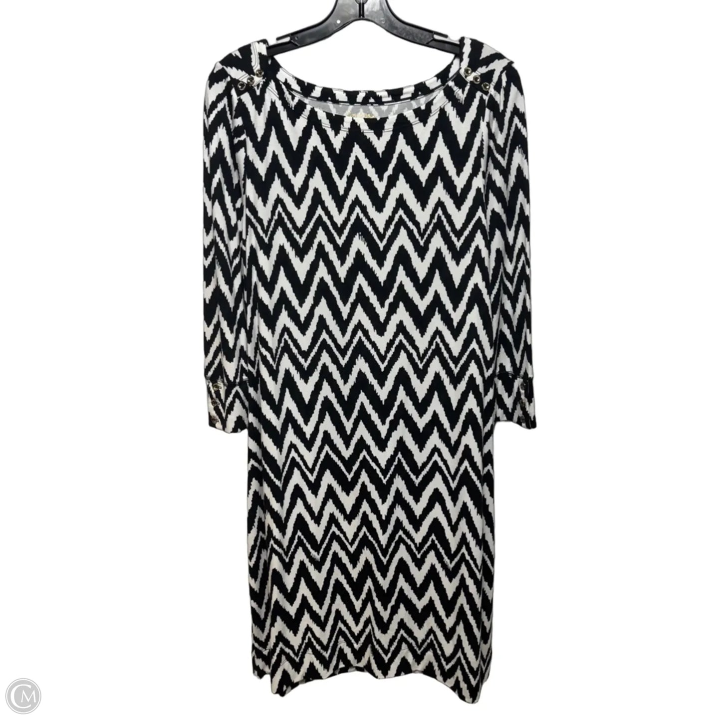 Dress Designer By Lilly Pulitzer In Black & White, Size: L