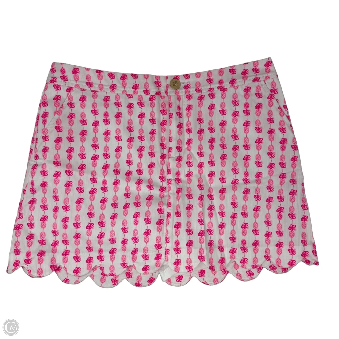 Colette Skort Designer By Lilly Pulitzer In Pink & White, Size: 8