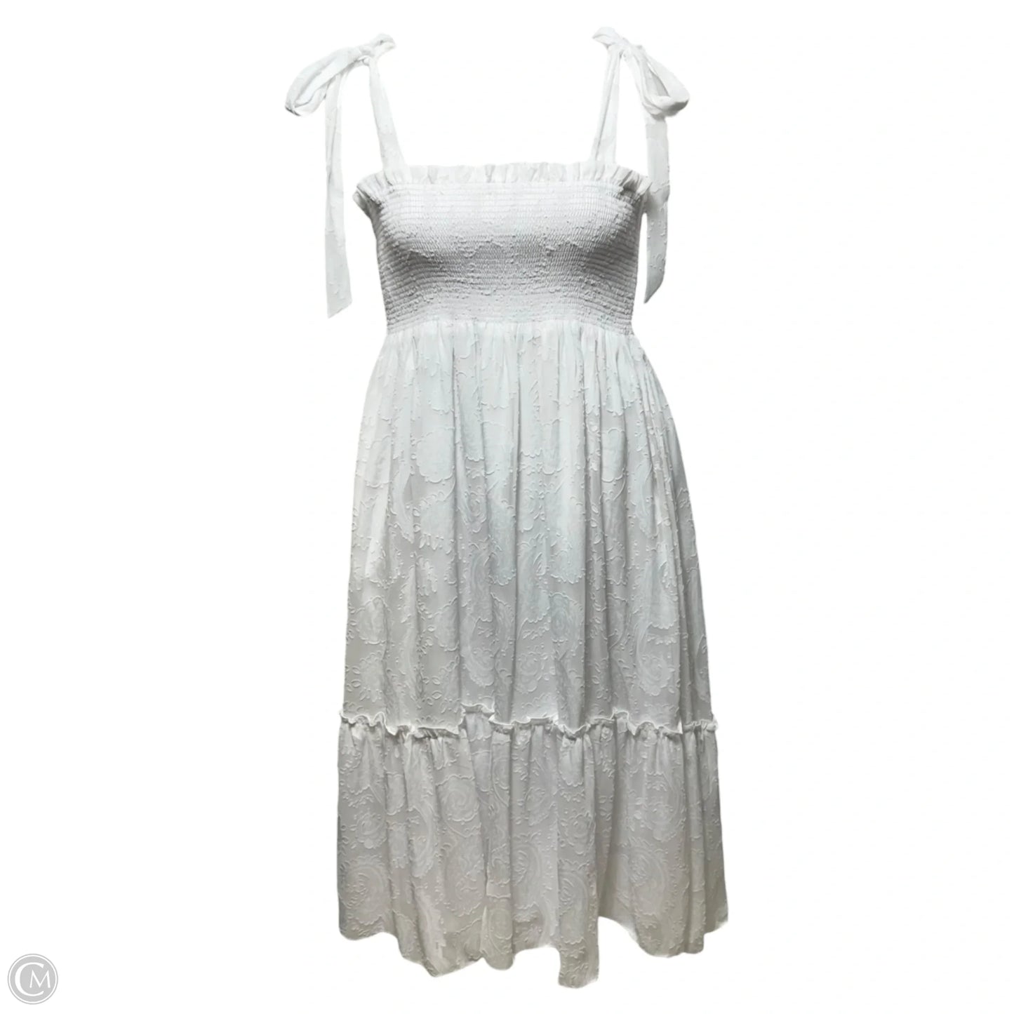 Rivera Midi Dress Designer By Lilly Pulitzer In White, Size: M