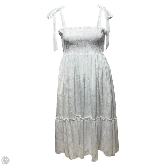 Rivera Midi Dress Designer By Lilly Pulitzer In White, Size: M