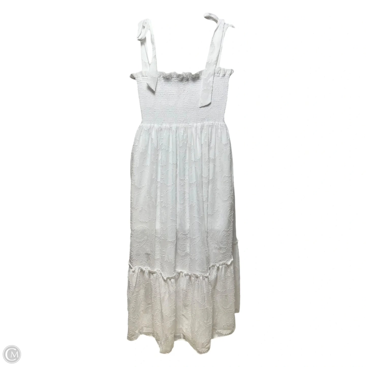 Rivera Midi Dress Designer By Lilly Pulitzer In White, Size: M