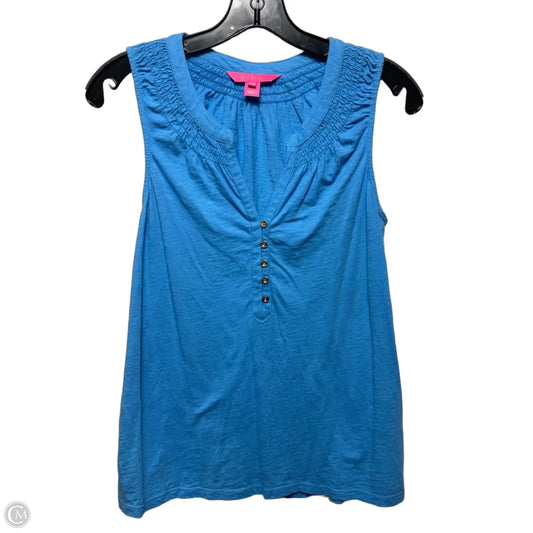 Top Sleeveless Designer By Lilly Pulitzer In Blue, Size: M