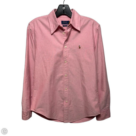Classic Fit Oxford Shirt By Polo Ralph Lauren In Pink, Size: Xs