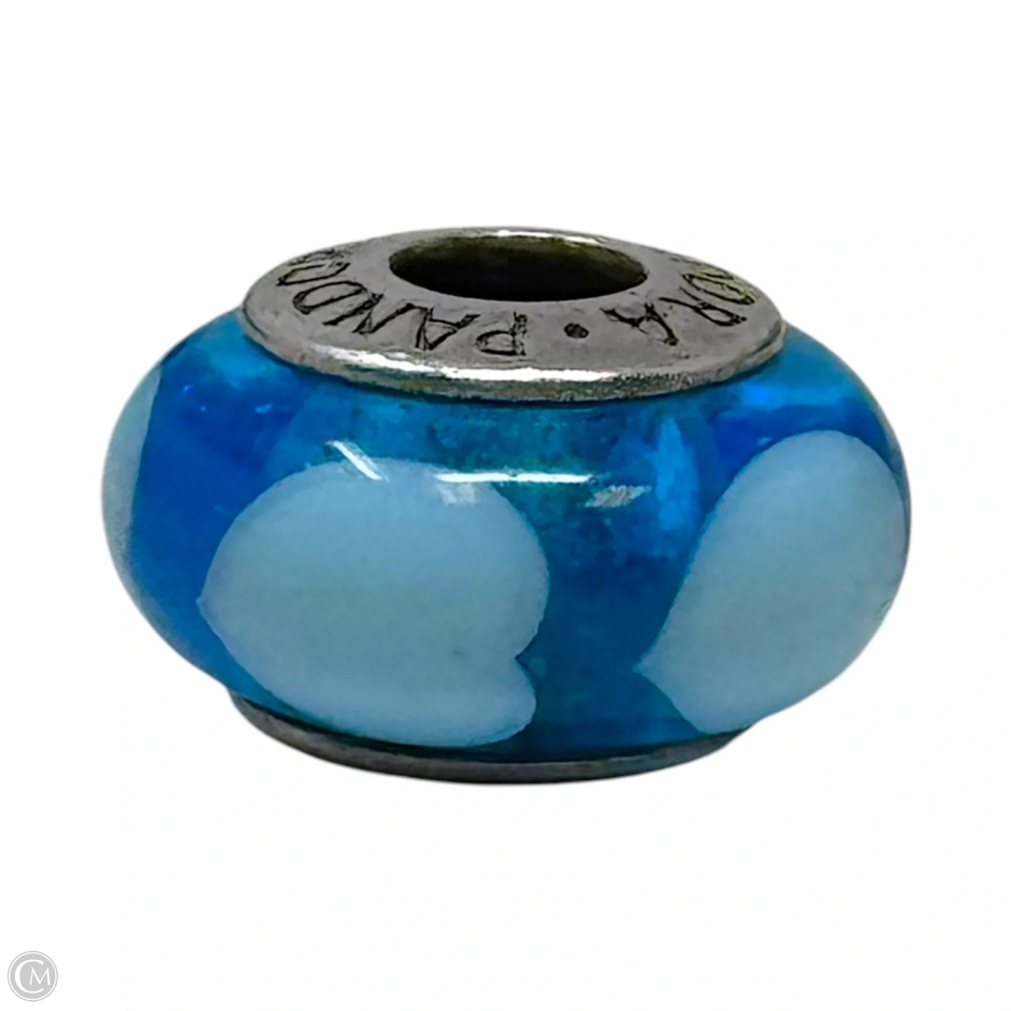Blue Hearts Murano Glass & Sterling Bracelet Charm By Pandora