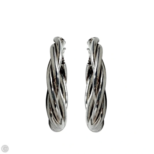 Sterling Silver Twisted Hoop Earrings