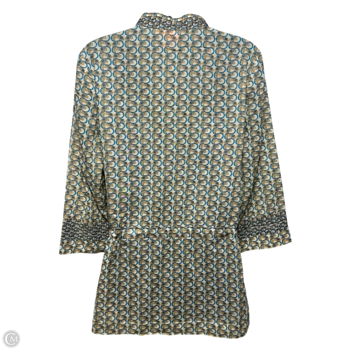 Cotton Tunic 3/4 Sleeve Designer By Tory Burch In Animal Print, Size: 4