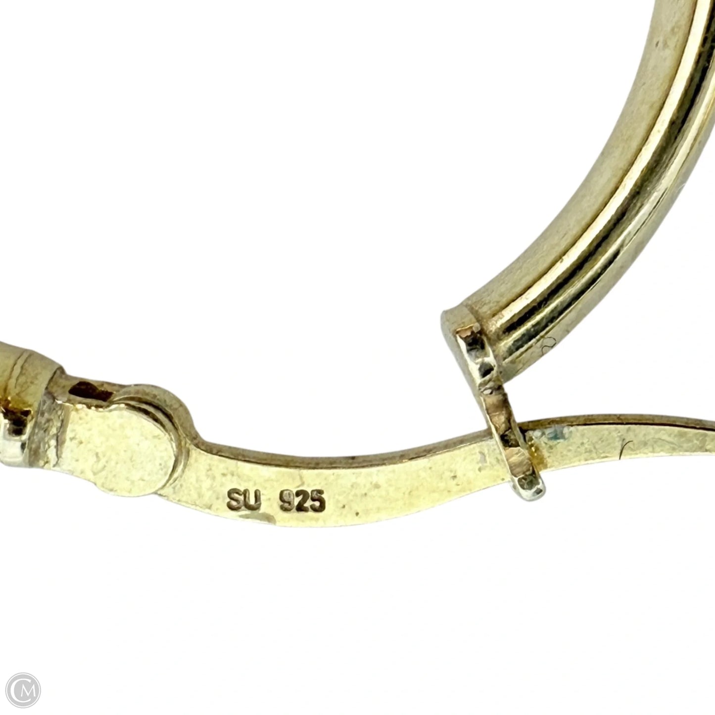Gold Over Sterling Silver Hoop Earrings
