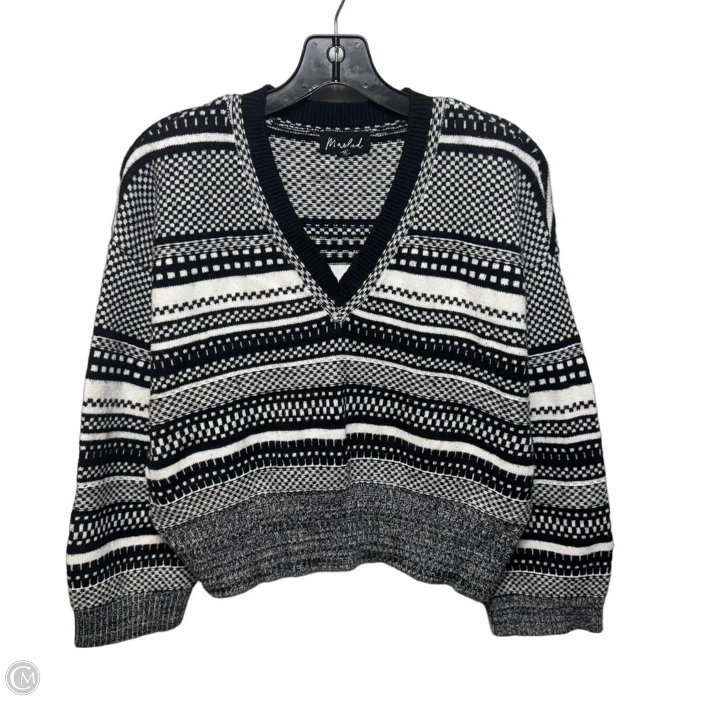 Sweater By Marled In Black & White, Size: M