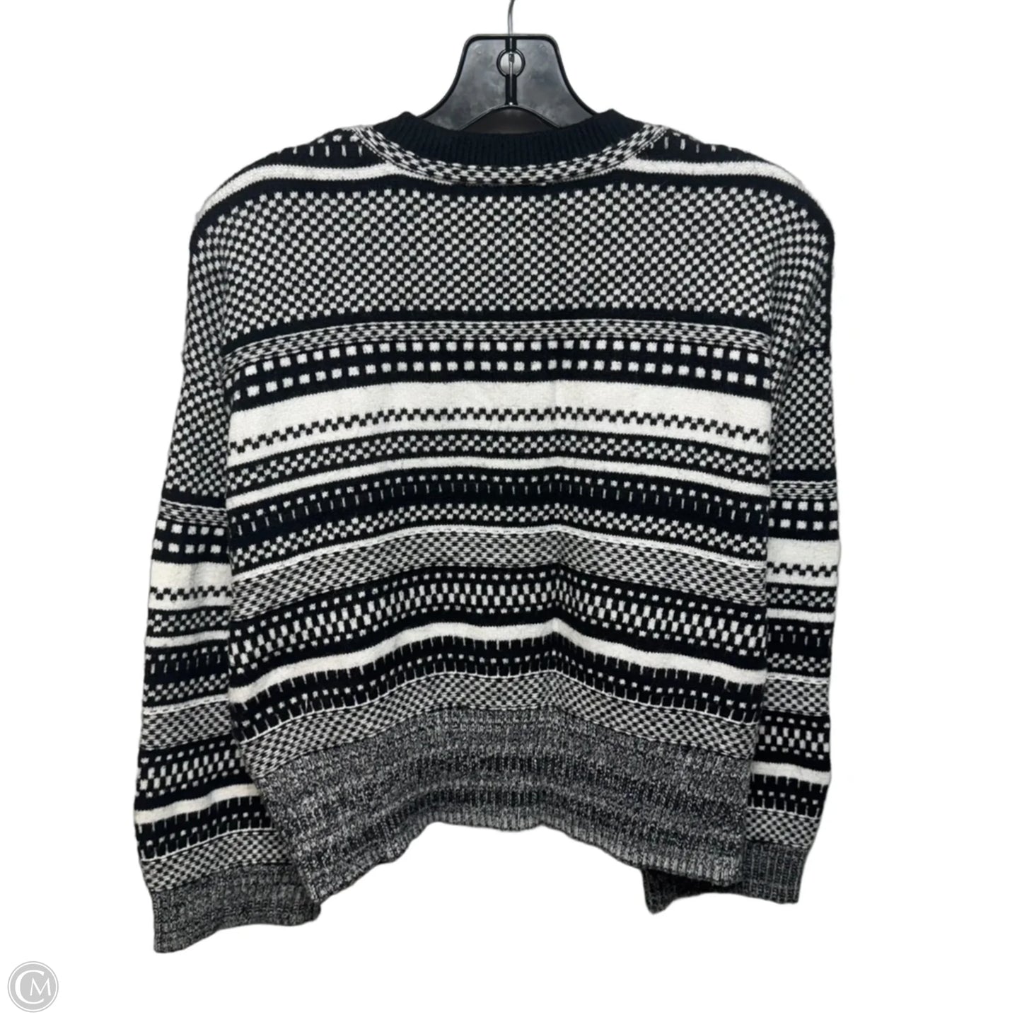 Sweater By Marled In Black & White, Size: M