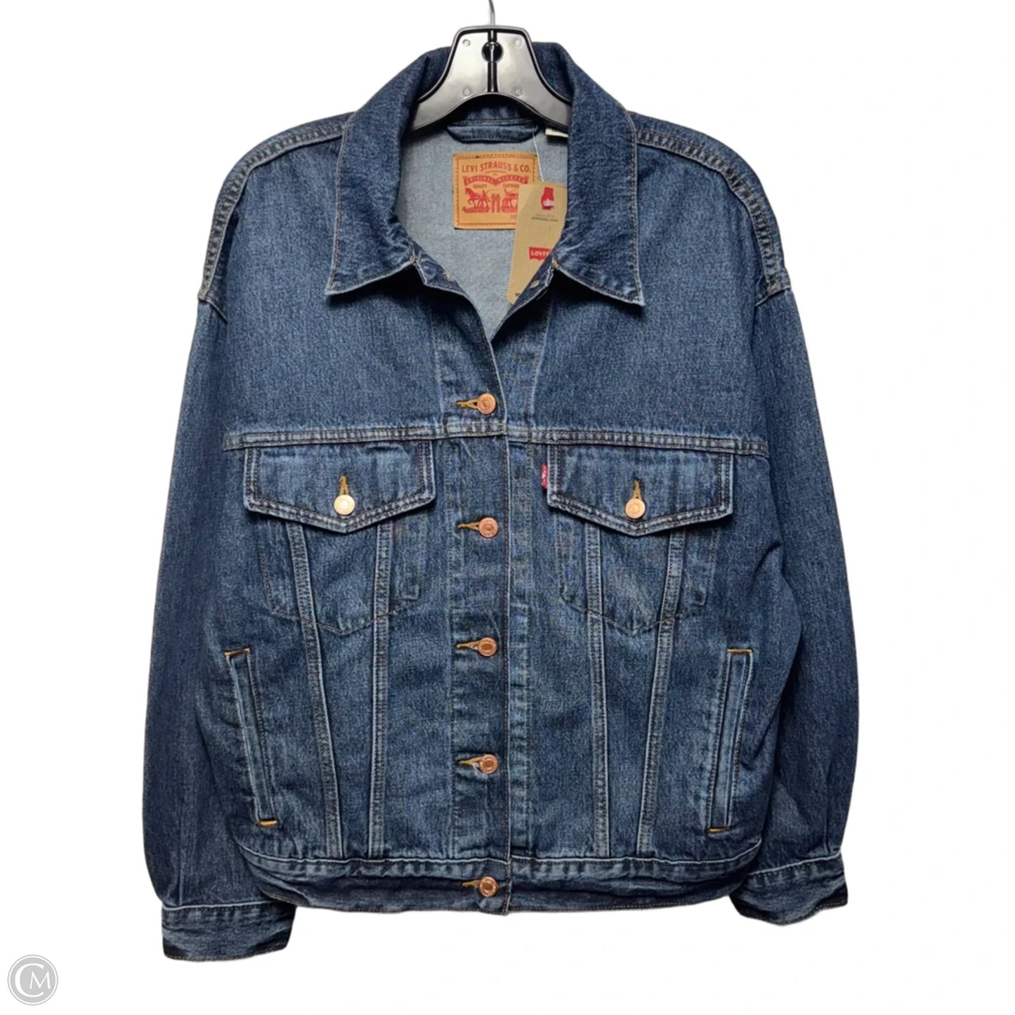 Jacket Denim By Levis In Blue Denim, Size: L