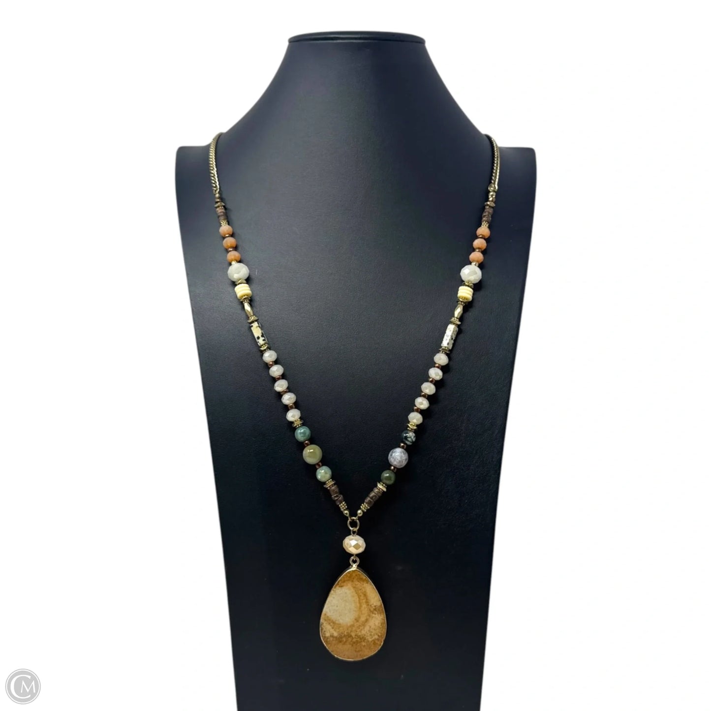 Stone Pendant Beaded Necklace