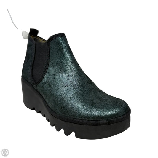 Byne Wedge Chelsea Boots By Fly London In Green, Size: 7.5