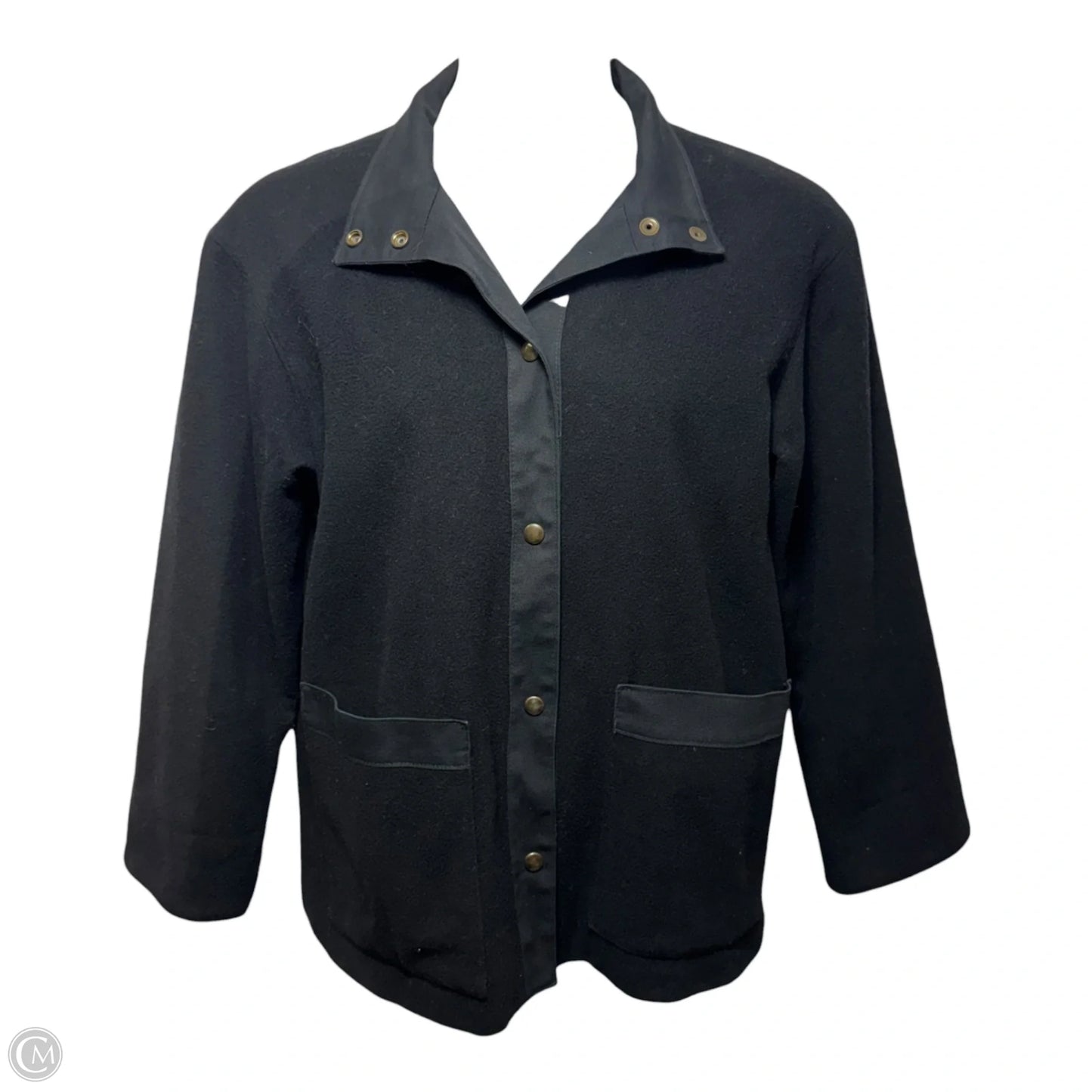 Vintage Coat Wool By Mackintosh In Black, Size: 8