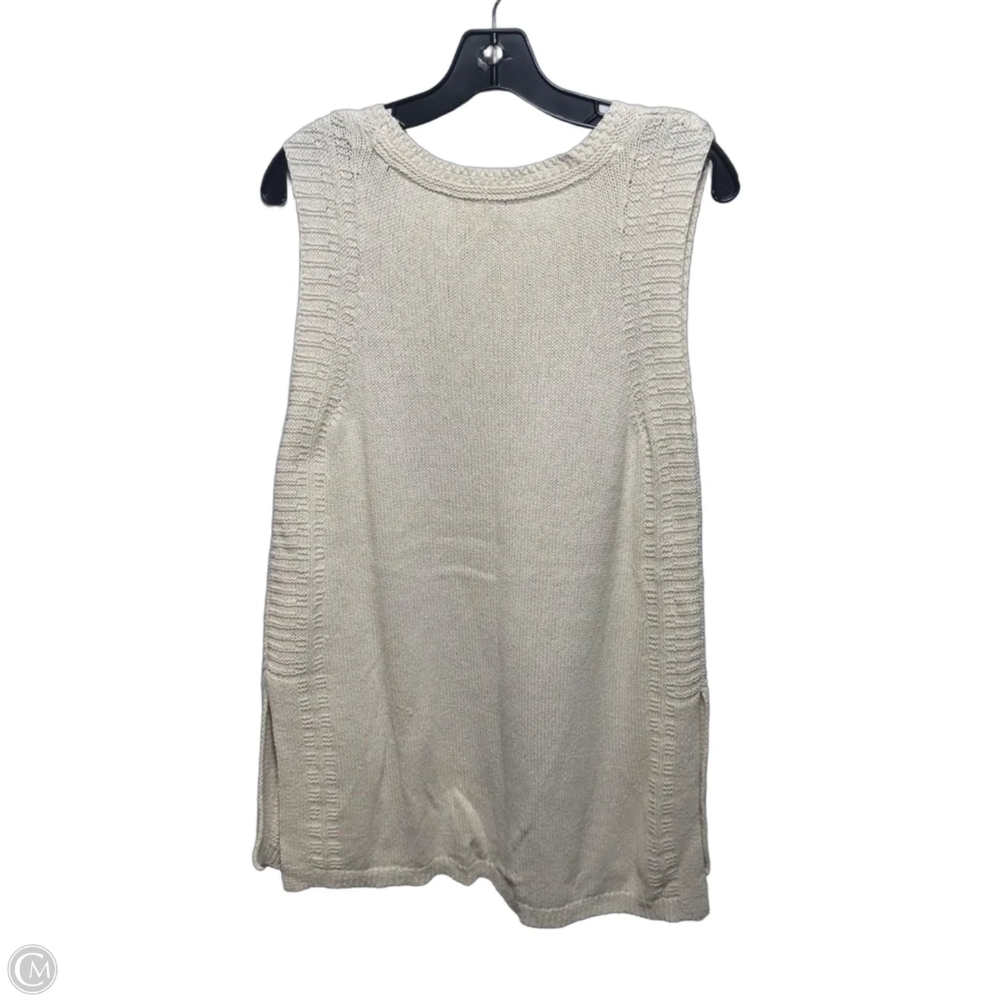Cotton Sweater Vest By J. Jill In Cream, Size: M