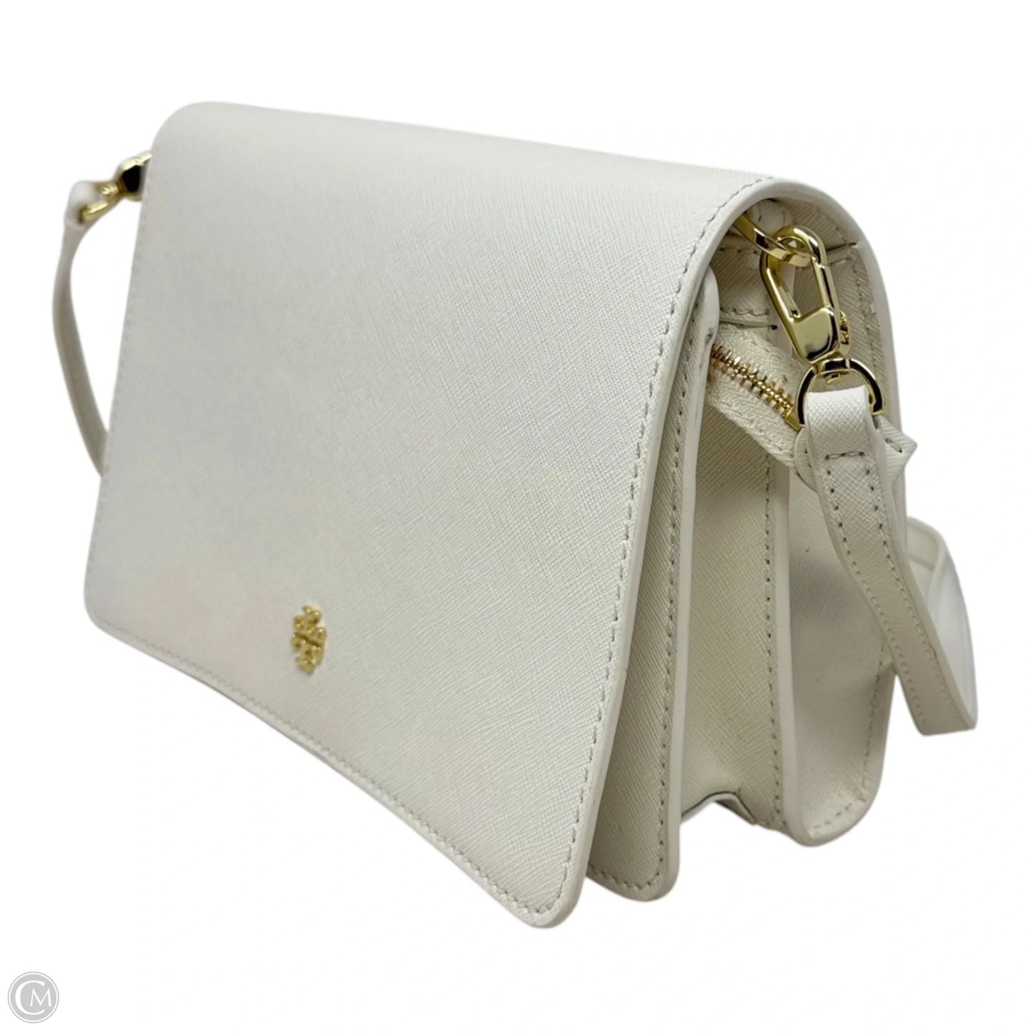 Emerson Saffiano Crossbody Designer By Tory Burch, Size: Small