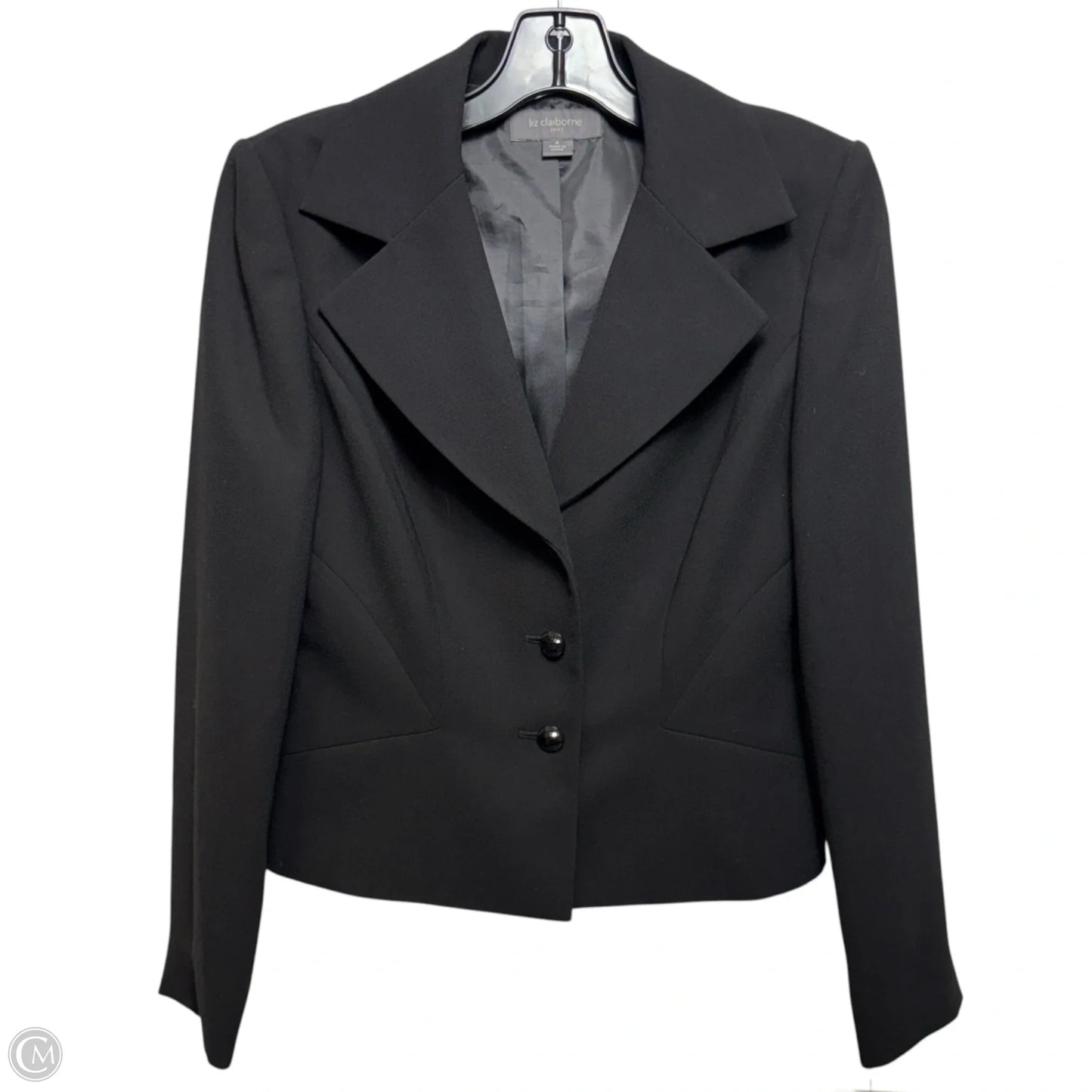 Cropped Blazer By Liz Claiborne In Black, Size: 4