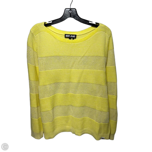 Sweater By Dkny In Yellow, Size: Xl