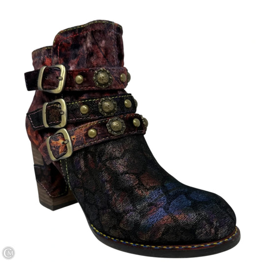 Nakisha Buckle Studded Ankle Boots By L'Artiste by Spring Step In Multi-colored, Size: 5 (35)