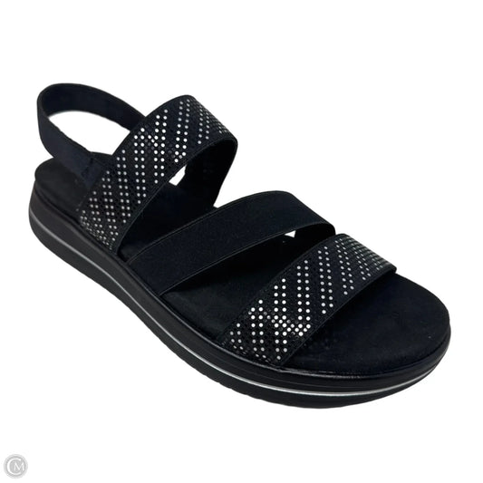 D1J59-03 Strappy Sandals Flats By Remonte In Black, Size: 8.5