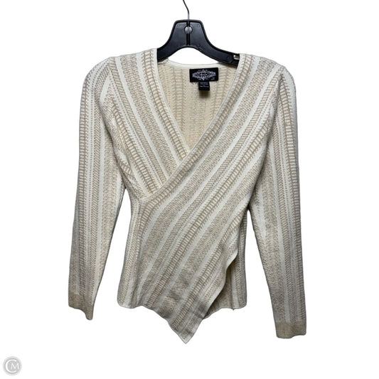 Sweater By Oliver.O By Escio In Cream & Tan, Size: M