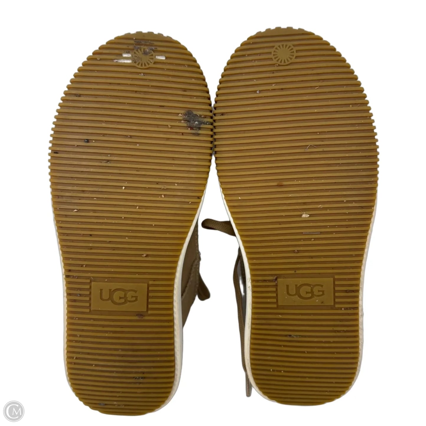 E-Z Duzzit Lace Platform Sneakers Designer By Ugg In Tan, Size: 9.5
