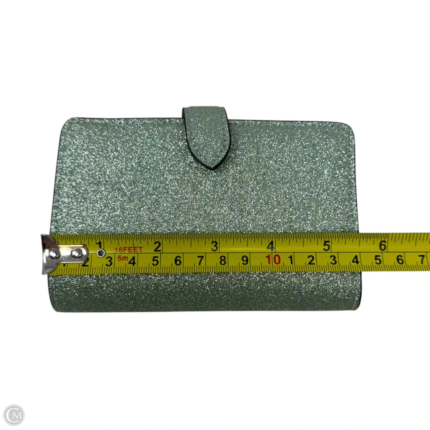 Kenzie Glitter Compact Wallet Designer By Kate Spade, Size: Small