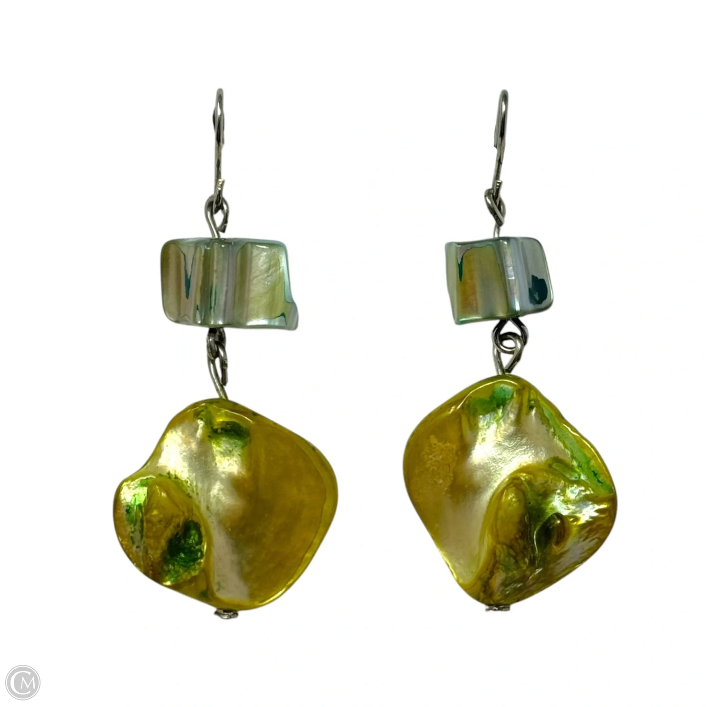 Painted Pearl Chip Dangle Earrings
