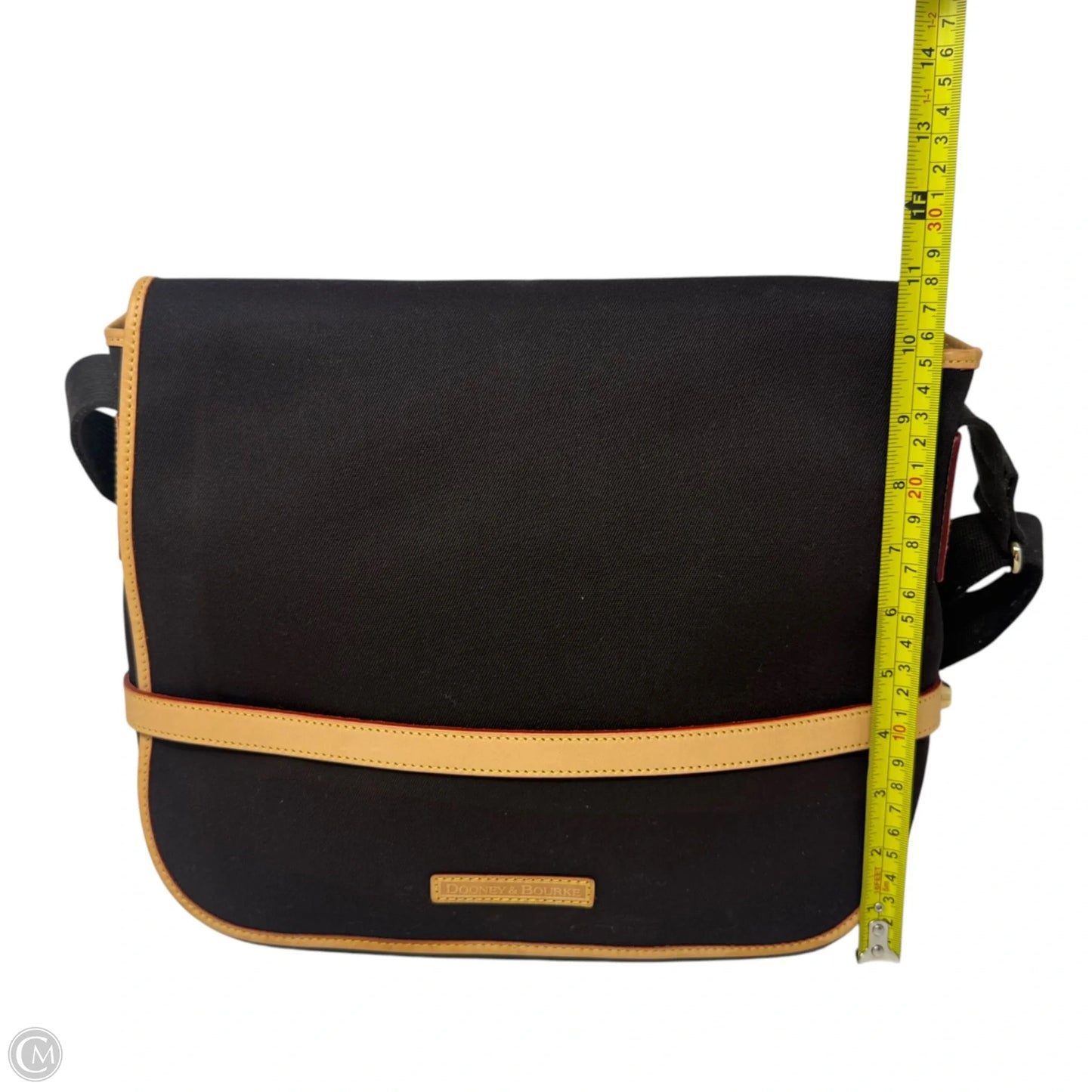 Cabriolet Canvas Messenger Bag Designer By Dooney And Bourke, Size: Large