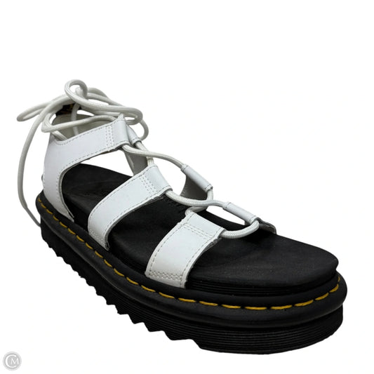 Nartilla Leather Gladiator Platform Sandals Designer By Dr Martens In White, Size: 7