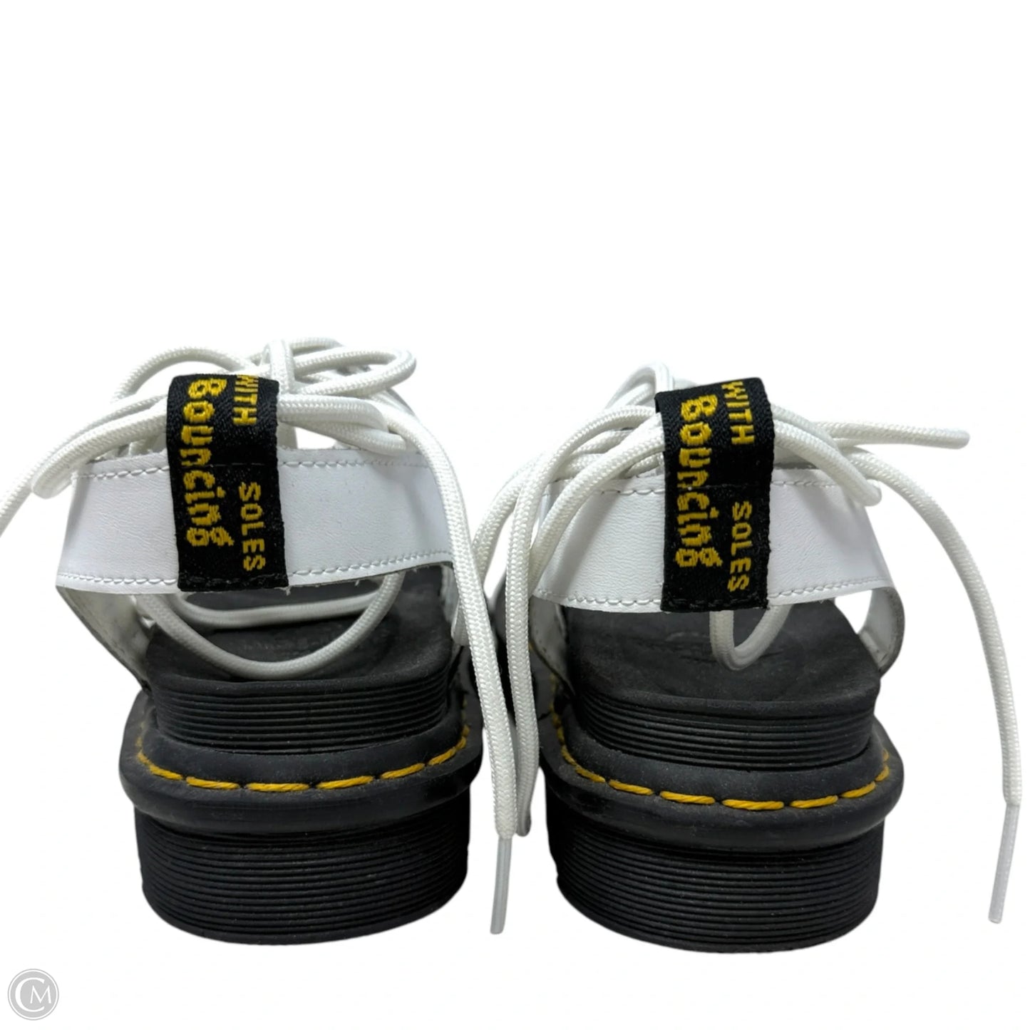 Nartilla Leather Gladiator Platform Sandals Designer By Dr Martens In White, Size: 7