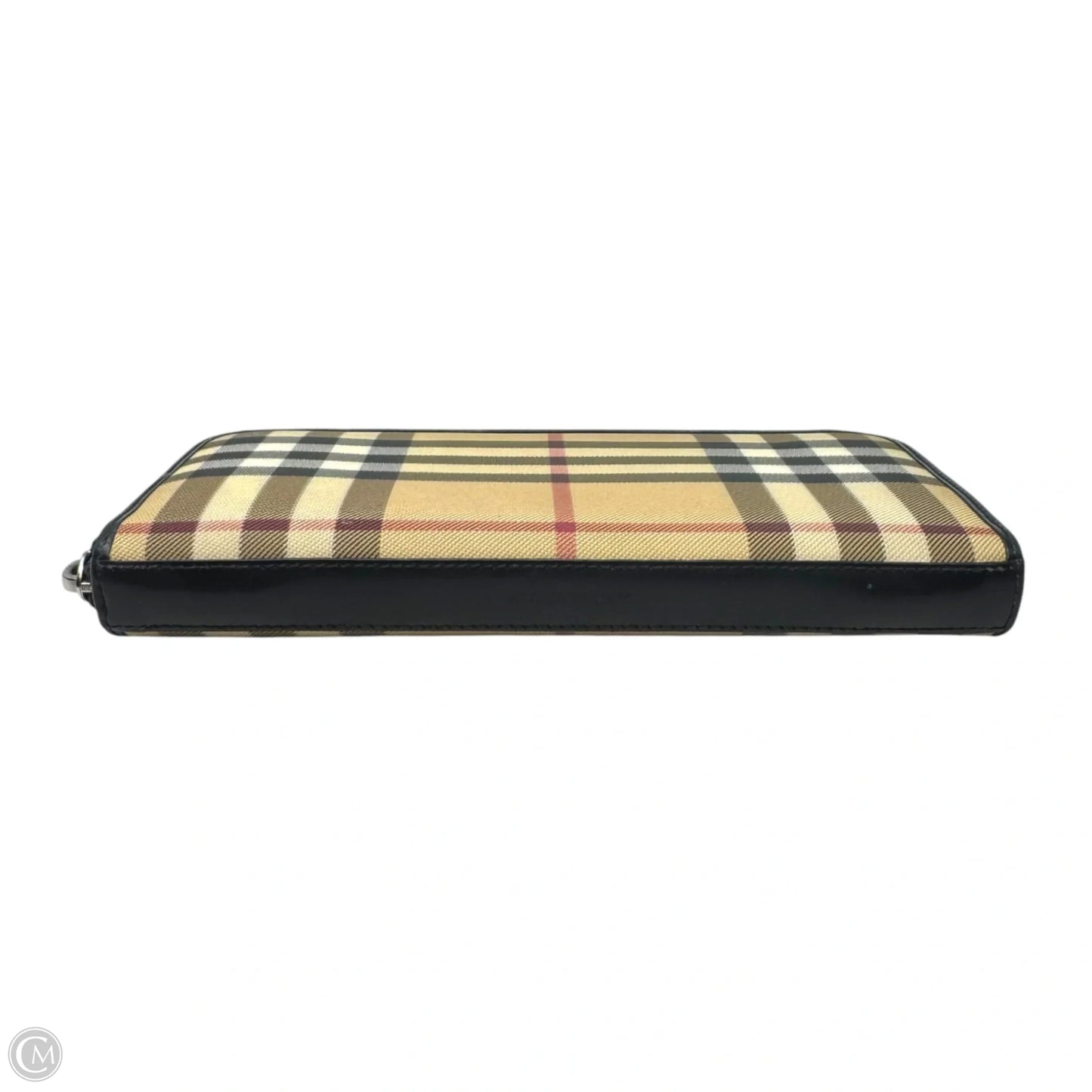 Nova Check Zip Around Wallet Luxury Designer By Burberry, Size: Large