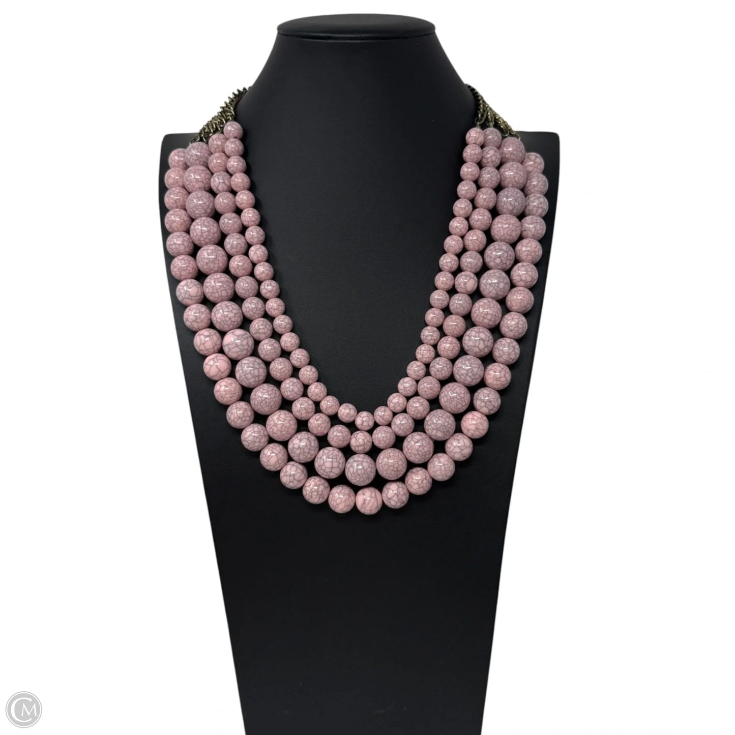 Pink Beaded Layered Necklace By Sugarfix