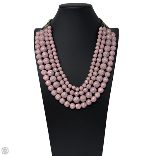 Pink Beaded Layered Necklace By Sugarfix
