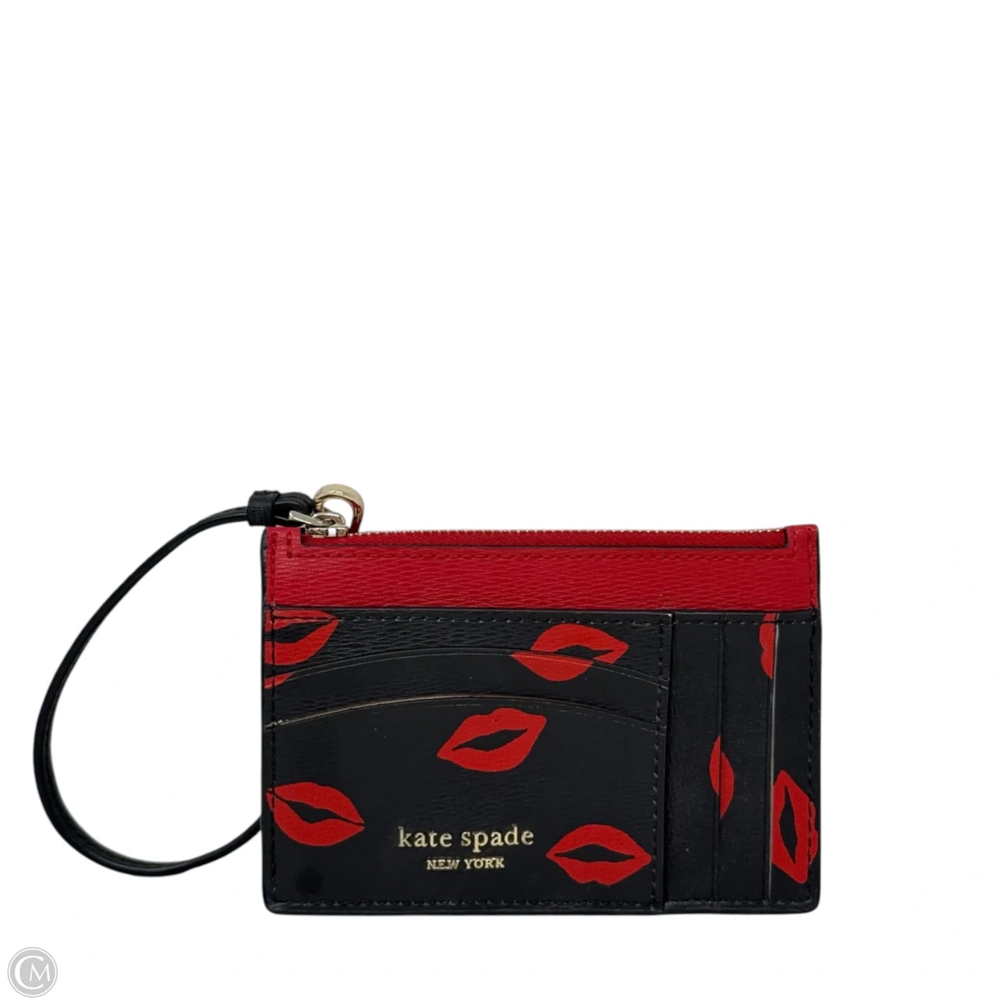 Spencer Kisses Card Wallet/Wristlet Designer By Kate Spade, Size: Medium