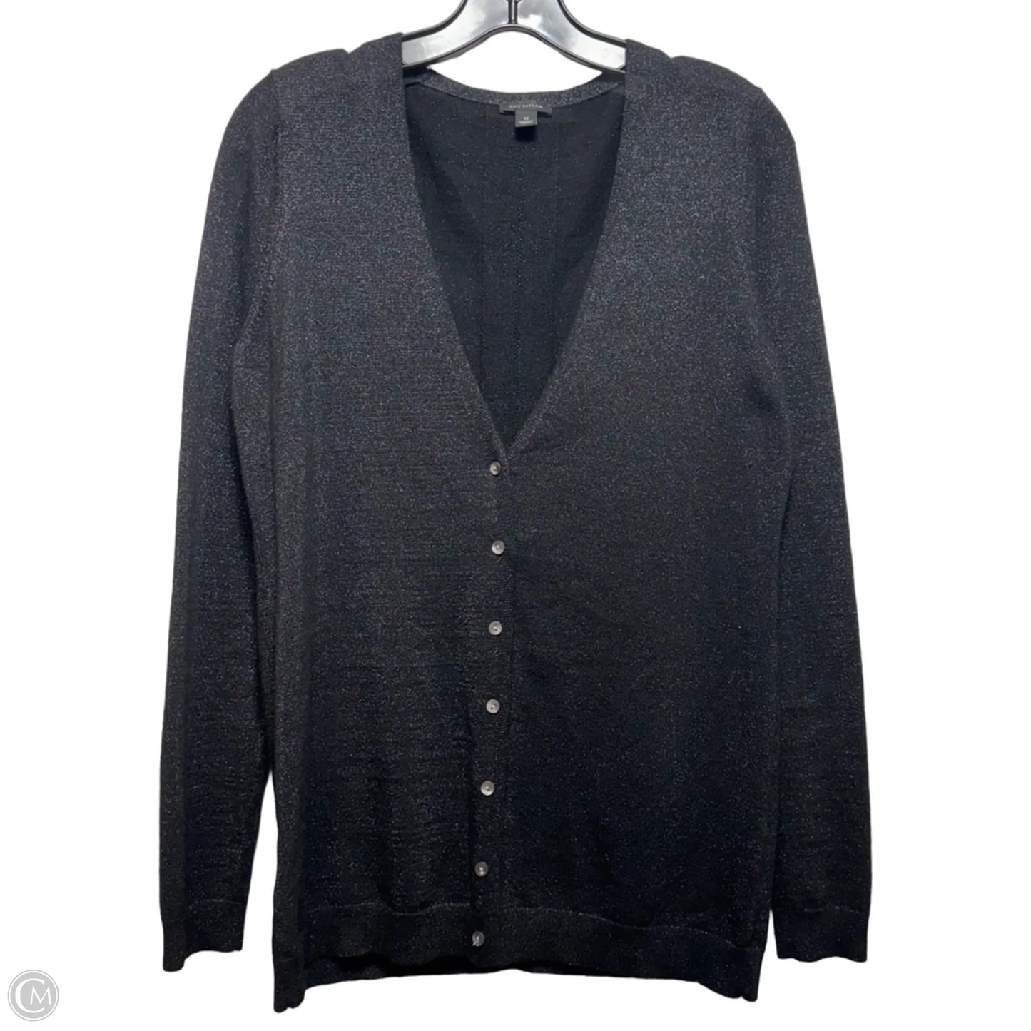 Sweater Cardigan By Ann Taylor In Black, Size: M