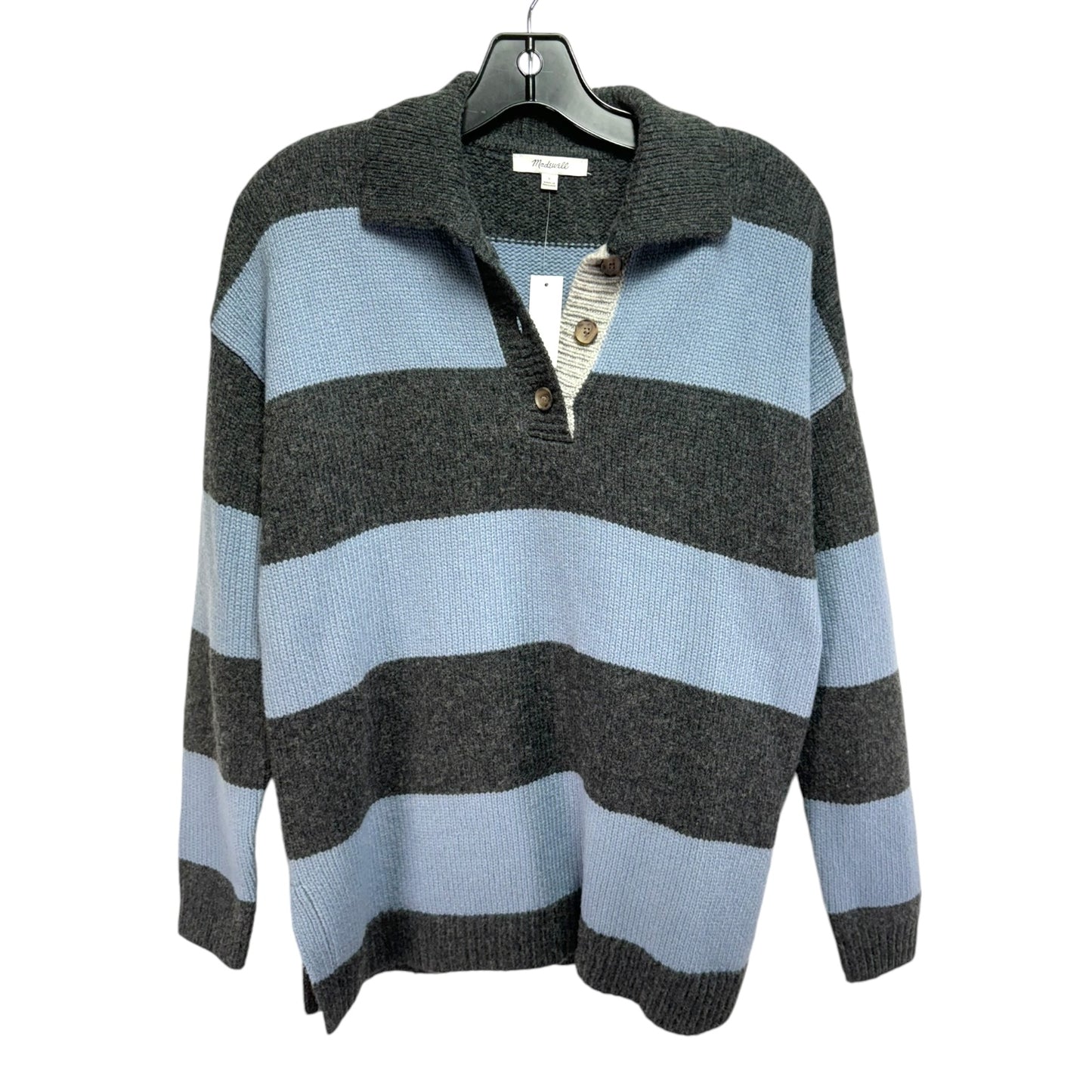 Collared Sweater By Madewell In Striped Pattern, Size: S