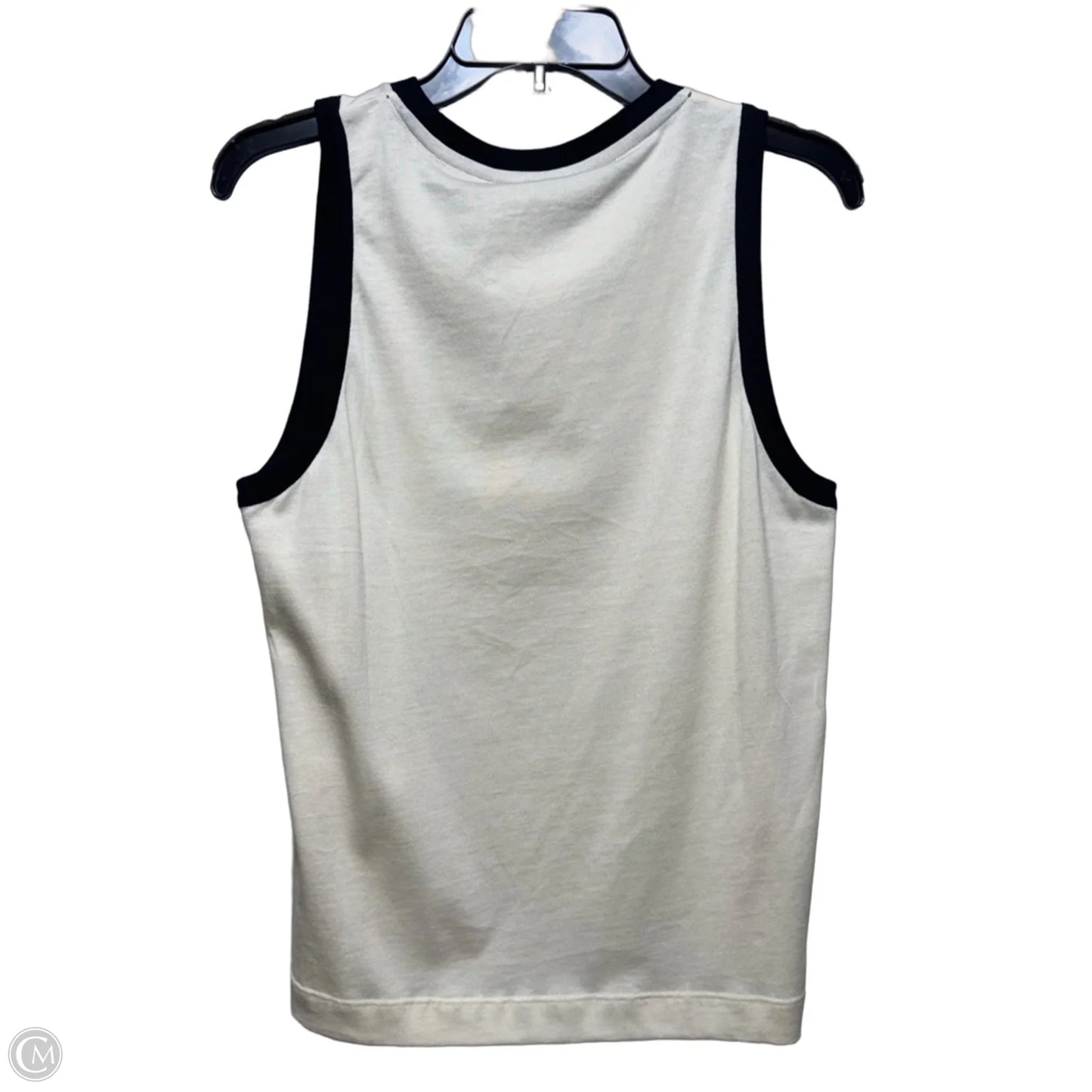 Top Sleeveless By Massimo Dutti In Black & Cream, Size: Xl