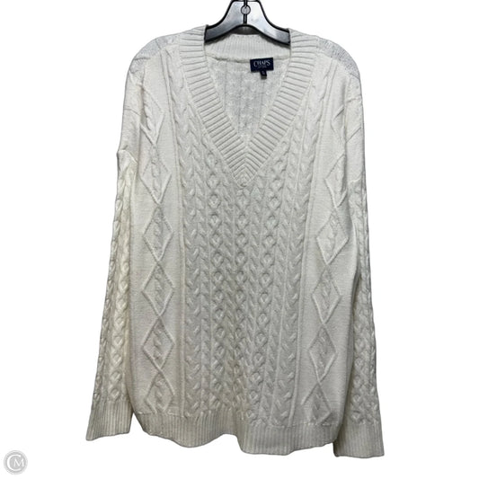Sweater By Chaps In White, Size: Xl