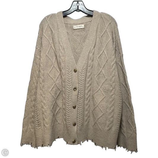 Sweater Cardigan By Lucky Brand In Brown, Size: Xl