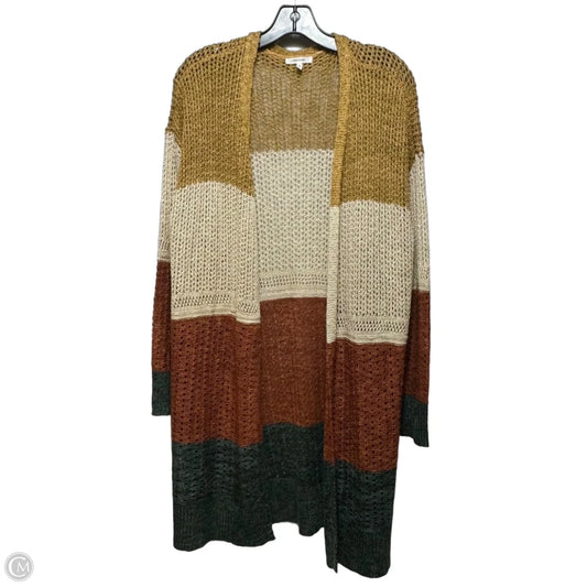 Sweater Cardigan By Maurices In Striped Pattern, Size: Xl