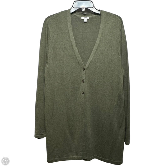 Sweater Cardigan By J. Jill In Green, Size: L