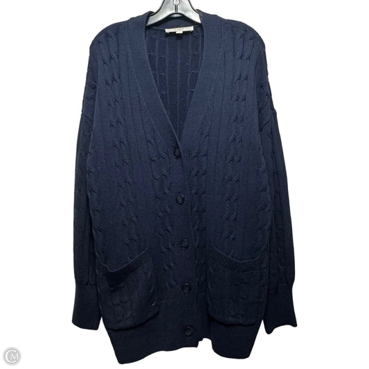 Sweater Cardigan By Loft In Navy, Size: Xl
