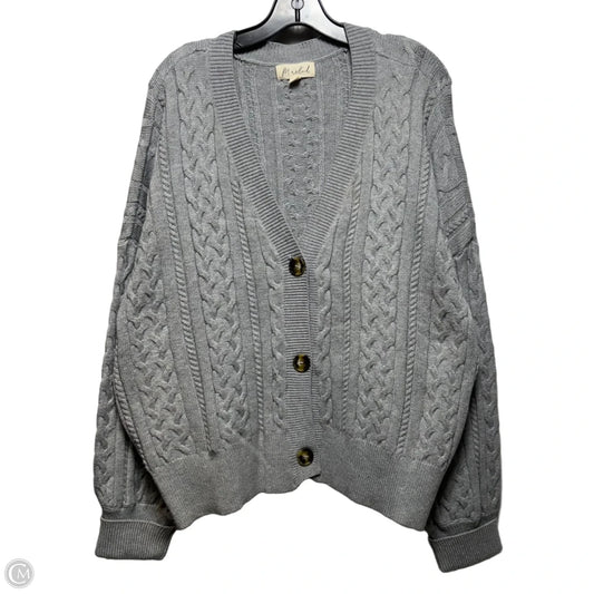 Sweater Cardigan By Marled In Grey, Size: Xl
