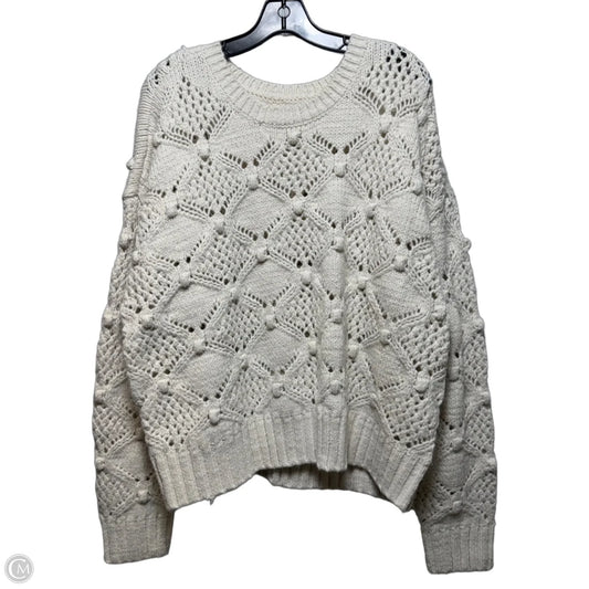 Sweater By Lucky Brand In Cream, Size: Xl