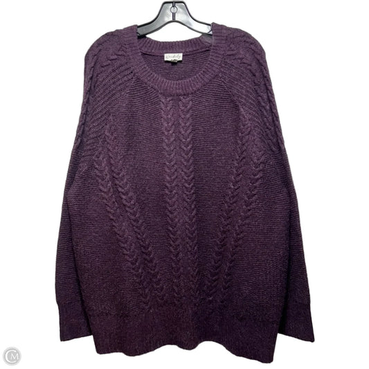 Sweater By Wonderly In Purple, Size: Xl