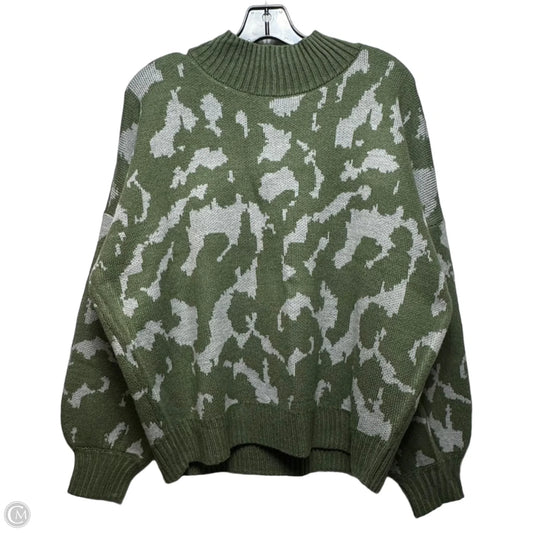 Sweater By New Directions In Green & Grey, Size: Xl